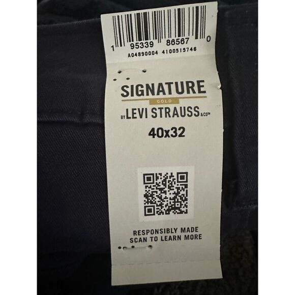 Levi Strauss Signature Gold Men's Straight Chino Pants 40X42 navy - Picture 7 of 7